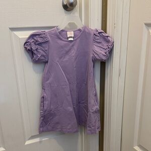 Hanna Andersson- Purple Puff Sleeve Dress With Pockets, Size 4. Gently Used.